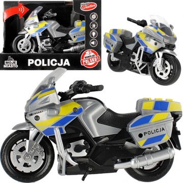 MOTOR MOTOCYKL POLICYJNY Z DŻWIĘKIEM MÓWI PO POLSKU