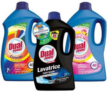 Zestaw Dual Power Płyny do Prania Color, Uniwersalny, Czarny 3x2l
