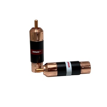WTYK RCA CHINCH ZŁOTY NA KABEL 8 mm 2 szt. VITALCO