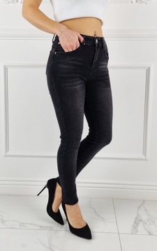 ЖЕНСКИЕ УЗКИЕ ДЖИНСЫ ПУШ-АП Чёрные