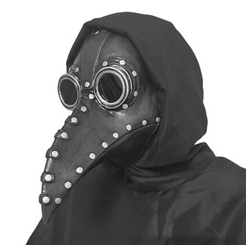 MASKA LATEKSOWA DOKTOR PLAGA DŻUMA CZARNA HALLOWEEN