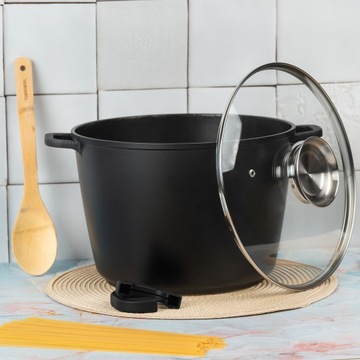 GARNEK GRANITOWY 10 L SILIKONOWE UCHWYTY GĘSIARKA GARNEK TRADYCYJNY