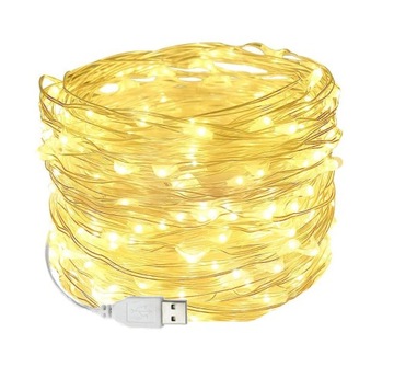 ПРОВОДНЫЕ ЛАМПЫ 200 LED MICRO FOR USB, 3 теплых белых