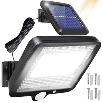 LAMPA SOLARNA Z CZUJNIKIEM RUCHU 100 LED