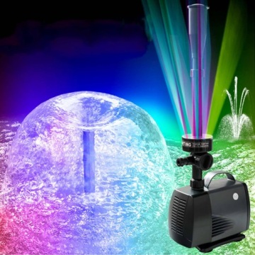 Фонтанный насос 6500л/ч 100Вт 2 эффекта кольцевой подсветки RGB SOBO LED-10000FP