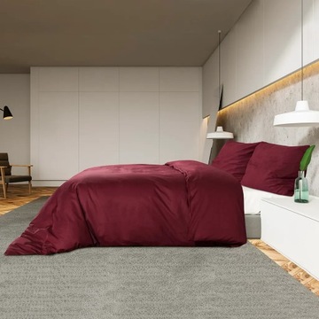 Комплект постельного белья vidaXL, Бордовый, 140x200 см, Хлопок