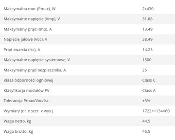 Солнечные панели Könner & Söhnen KS SP430-HC 2x430 Вт