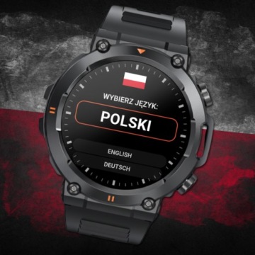 Мужские часы SMARTWATCH с каллибратором PULSE TALKING POLISH MENU SpO2 ECG
