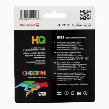 Флешка 16 ГБ CHEETAH USB3.0 металл