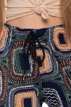 ЛЕТНИЕ ПРЯМЫЕ БРЮКИ ЖЕНСКИЕ С ВЫСОКОЙ ПОСАДКОЙ И УЗОРОМ MORAJ XXL