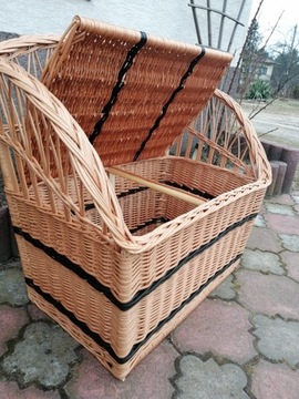 WIKLIN BENCH Плетеный багажник со спинкой Siedlisko