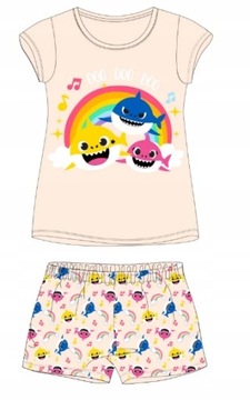 PIŻAMA DZIEWCZĘCA BABY SHARK KRÓTKI RĘKAW - 110