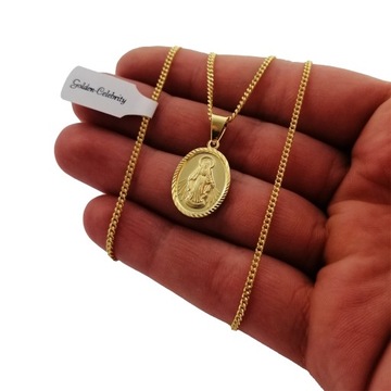 ЗОЛОТАЯ ЦЕПОЧКА + ЧУДО-МЕДАЛЬ + ГРАВИРОВКА ПОДАРОК ​​ДЛЯ ПРИЧАСТИЯ ДЕВОЧКИ