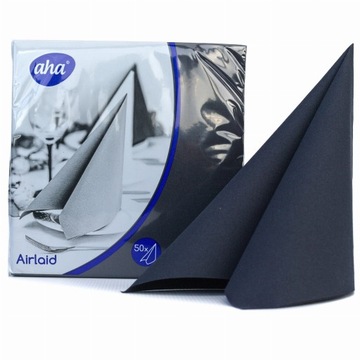 SERWETKI FLIZELINOWE 40X40 czarne - 50 SZT