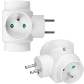 ROZGAŁĘŹNIK ELEKTRYCZNY 230V TRÓJNIK Z UZIEMIENIEM