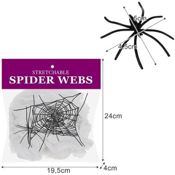 Искусственная паутина + 2 паука на Хэллоуин.