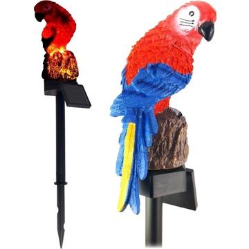 СОЛНЕЧНАЯ ЛАМПА ПОПУГАЙ СВЕТОДИОДНАЯ САДОВАЯ ЛАМПА ДАТЧИК СОЛНЕЧНОЙ СУМЕРКИ