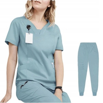 KOMPLET MEDYCZNY KOSZULKA SPODNIE UNIFORM DAMSKI
