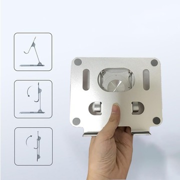 СТАБИЛЬНАЯ АЛЮМИНИЕВАЯ ПОДСТАВКА ДЛЯ МОБИЛЬНОГО ТЕЛЕФОНА, ВРАЩАЮЩАЯСЯ НА 360° ОСНОВАНИЕ