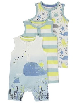 george_68_3 pack_BAWEŁNIANY RAMPERS_ROMPER_3-6
