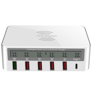 HILABEE Desktop USB C 5 portów USB QC 3.0