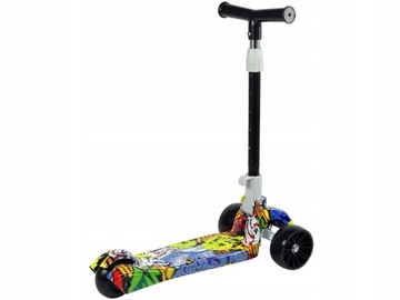 САМОКАТ ТРЁХКОЛЕСНЫЙ СВЕТОДИОДНЫЙ ДЛЯ ДЕТЕЙ, СКЛАДНОЙ, БАЛАНС, ТОРМОЗ, СВЕТ