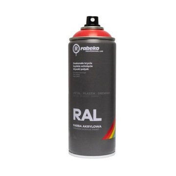 SPRAY farba Rabeko RAL 400ml CZERWONY połysk RAL 3020