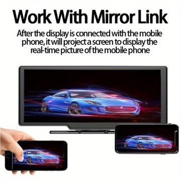 10-дюймовый сенсорный экран автомобильный портативный беспроводной дисплей