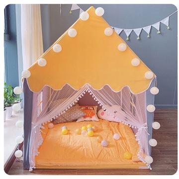 TIPI NAMIOT DLA DZIECI TEEPEE GIRLANDA ŻÓŁTY