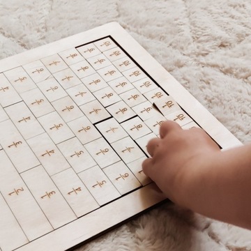 Ułamki - układanka matematyczna Montessori