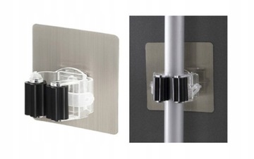 ВЕШАЛКА ДЛЯ ШВАБРЫ, МЕТЛЫ, САМОКЛЕЯЩАЯСЯ ХРОМ