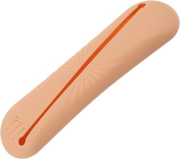 2 кисти для макияжа, силиконовая дорожная косметичка