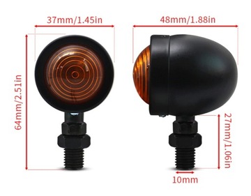 CHOPPER BOBBER CUSTOM ХРОМИРОВАННЫЕ ПОВОРОТНИКИ 3,7 см