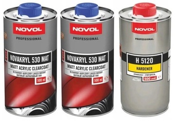 Novol Novakryl 530 z utw. standard. Lakier akrylowy bezbarwny mat . 1,5L