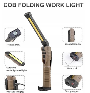 Многофункциональный фонарик LED МАСТЕРСКАЯ С МАГНИТОМ 300 лм