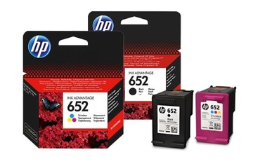 Комплект из 2 картриджей HP 652, оригинальные, черный + цветной