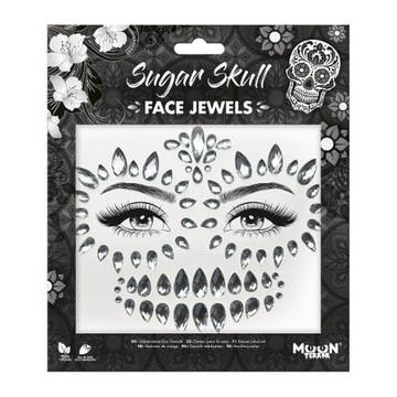 Halloween Naklejki 3D na Twarz MOONGLOW Sugar Skul