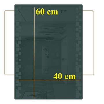 СВЕТОДИОДНОЕ ЗЕРКАЛО В ЧЁРНОЙ АЛЮМИНИЕВОЙ РАМКЕ, MATT LOFT, ЧЕРНАЯ РАМКА LOFT 40x60