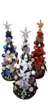 Елка КОНУС НАДЕВАННАЯ со светодиодным декором 140см ГОТОВА