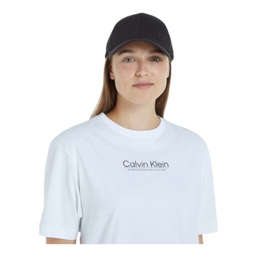 CALVIN KLEIN CZAPKA Z DASZKIEM CK COTTON CAP CZARNA