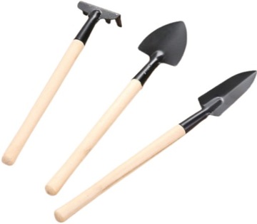 Zestaw mini narzędzia ogrodowe 3szt łopatka grabki