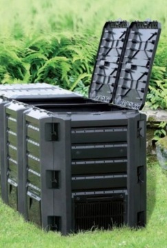 Kompostownik 2 - komorowy Prosperplast IKLM800C-S411 800 l czarny