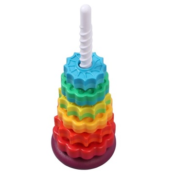 Zabawka Spin Stack Plastikowe kolorowe koło