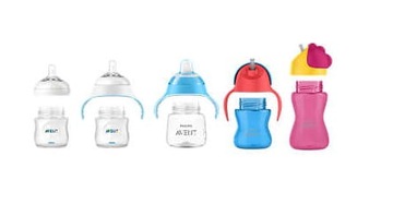 AVENT СЕРЕБРЯНАЯ КРУЖКА, СОЛОМА, БУТЫЛКА 200МЛ 9+