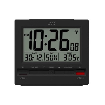 JVD RB9371.2 - 10x9cm - Budzik elektroniczny - Czarny/Czarny