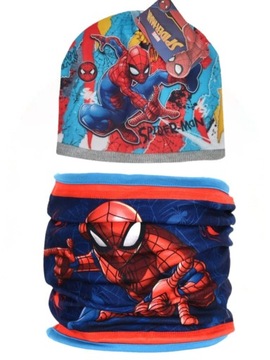 Zestaw czapka jesienno-zimowa dziecięca + komin Spiderman 54