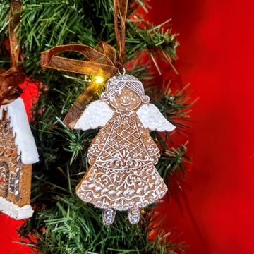 РОЖДЕСТВЕНСКИЙ ПРЯНИЧНЫЙ КУЛОН-АНГЕЛ 9см