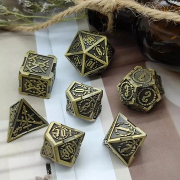 ZAKON PALADYNÓW ZESTAW 7 METALOWYCH KOŚCI RPG
