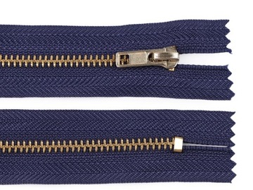 Zamek metalowy 16cm do spodni jeansów torebek / GRANAT