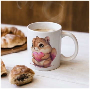 Кружка ко Дню святого Валентина, подарок белке